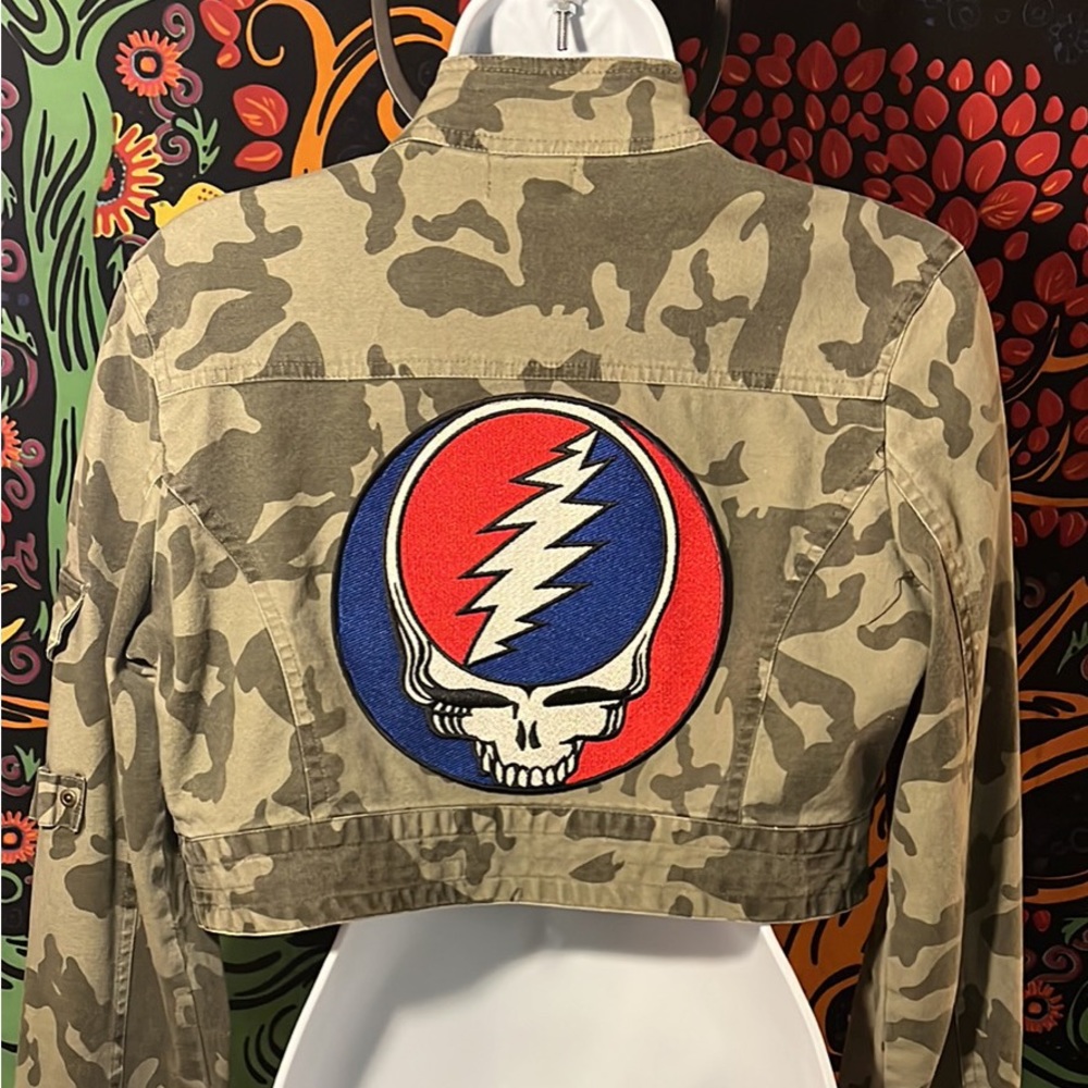 Cropped Camo Grateful Dead Jacket
